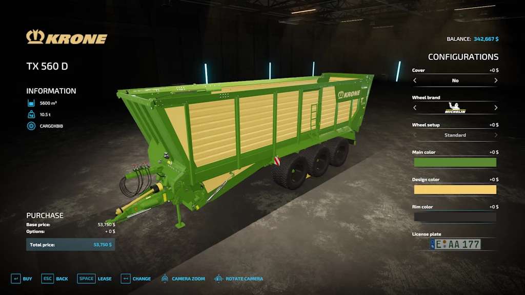 FS 22 – Krone TX 560 D Rust Edition V1.0 Modu