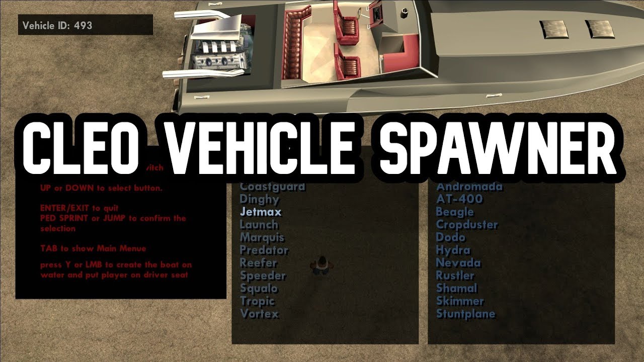 GTA SA – Vehicle Spawner Premium Modu